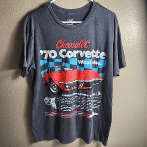 GM Official Hybrid Apparel Mens |L| Gray '70 Corvette SS Tee